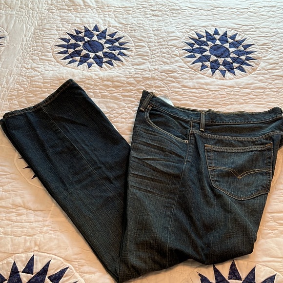 LEVI STRAUSS BLUE JEANS #569 W 34 L 34 100% COTTON MACHINE WASH COLD DRY MEDIUM - Picture 3 of 13